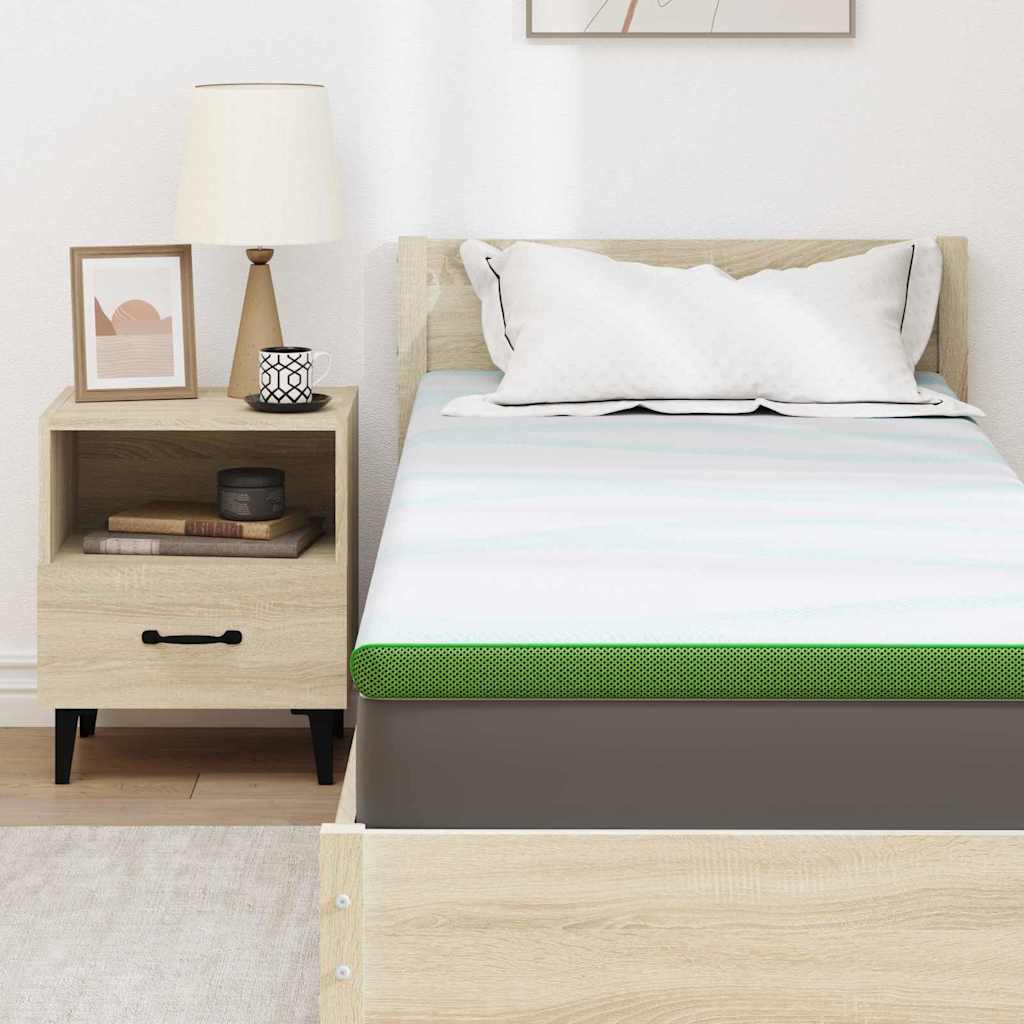 vidaXL Nakładka na materac Biały i zielony 70 x 200 cm