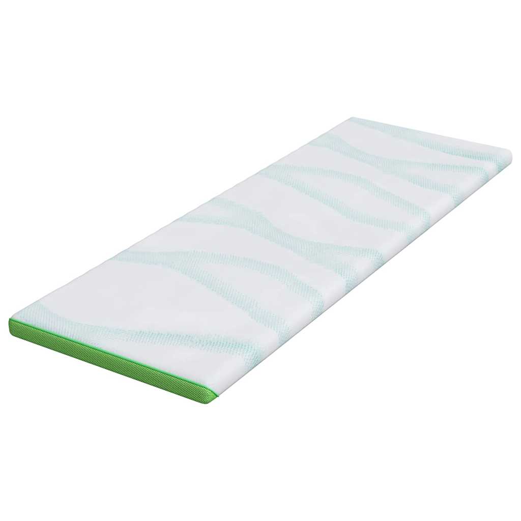 vidaXL Nakładka na materac Biały i zielony 70 x 200 cm