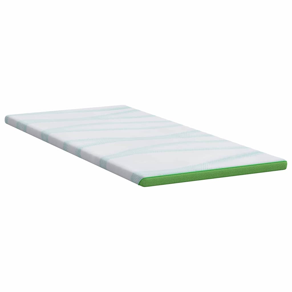 vidaXL Nakładka na materac Biały i zielony 120 x 200 cm