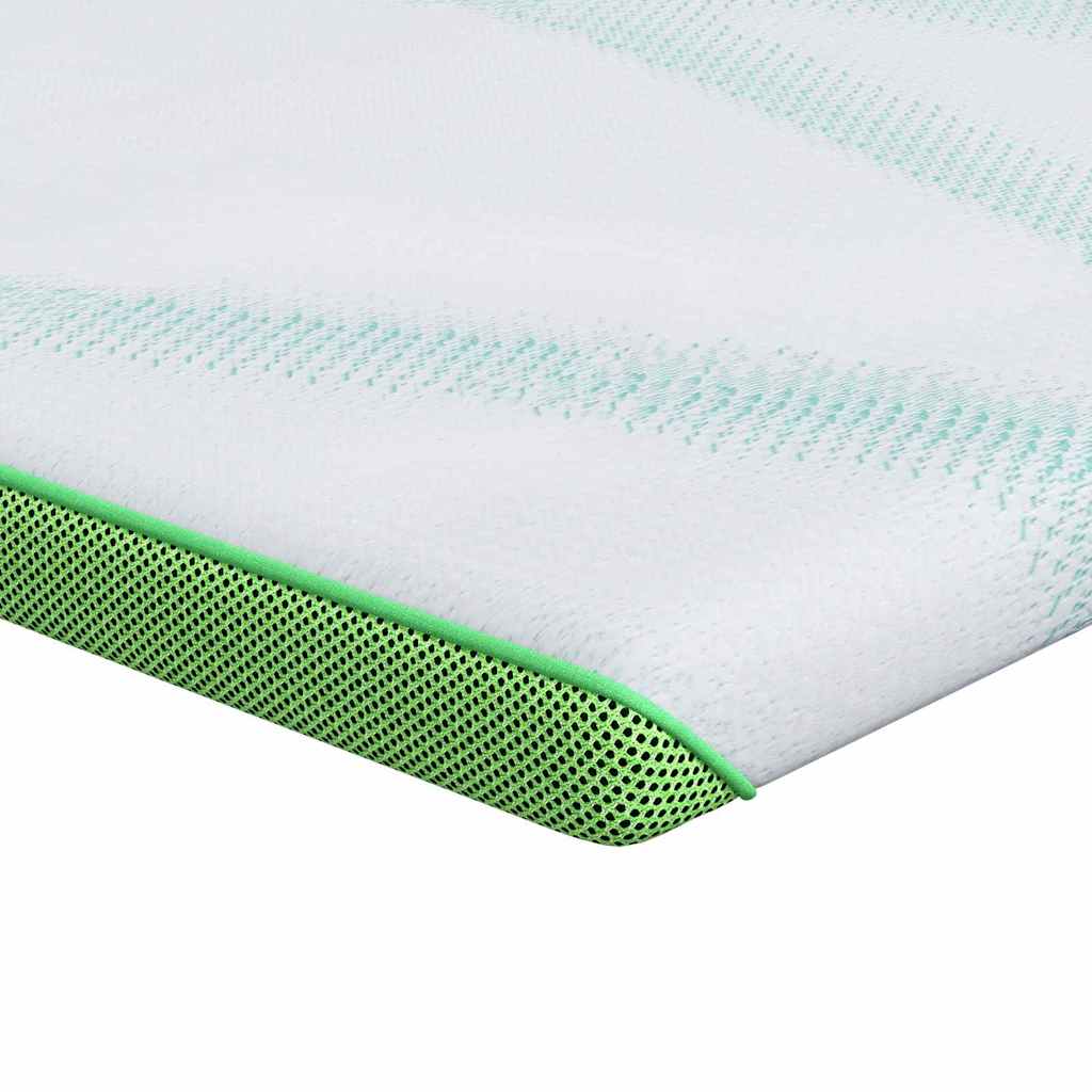 vidaXL Nakładka na materac Biały i zielony 180 x 200 cm