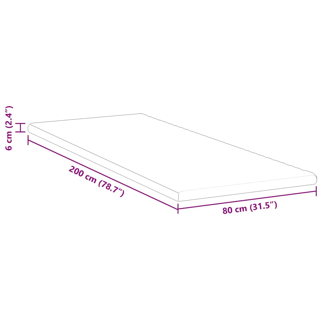 vidaXL Nakładka na materac Biały 80 x 200 cm Tkanina jacquard