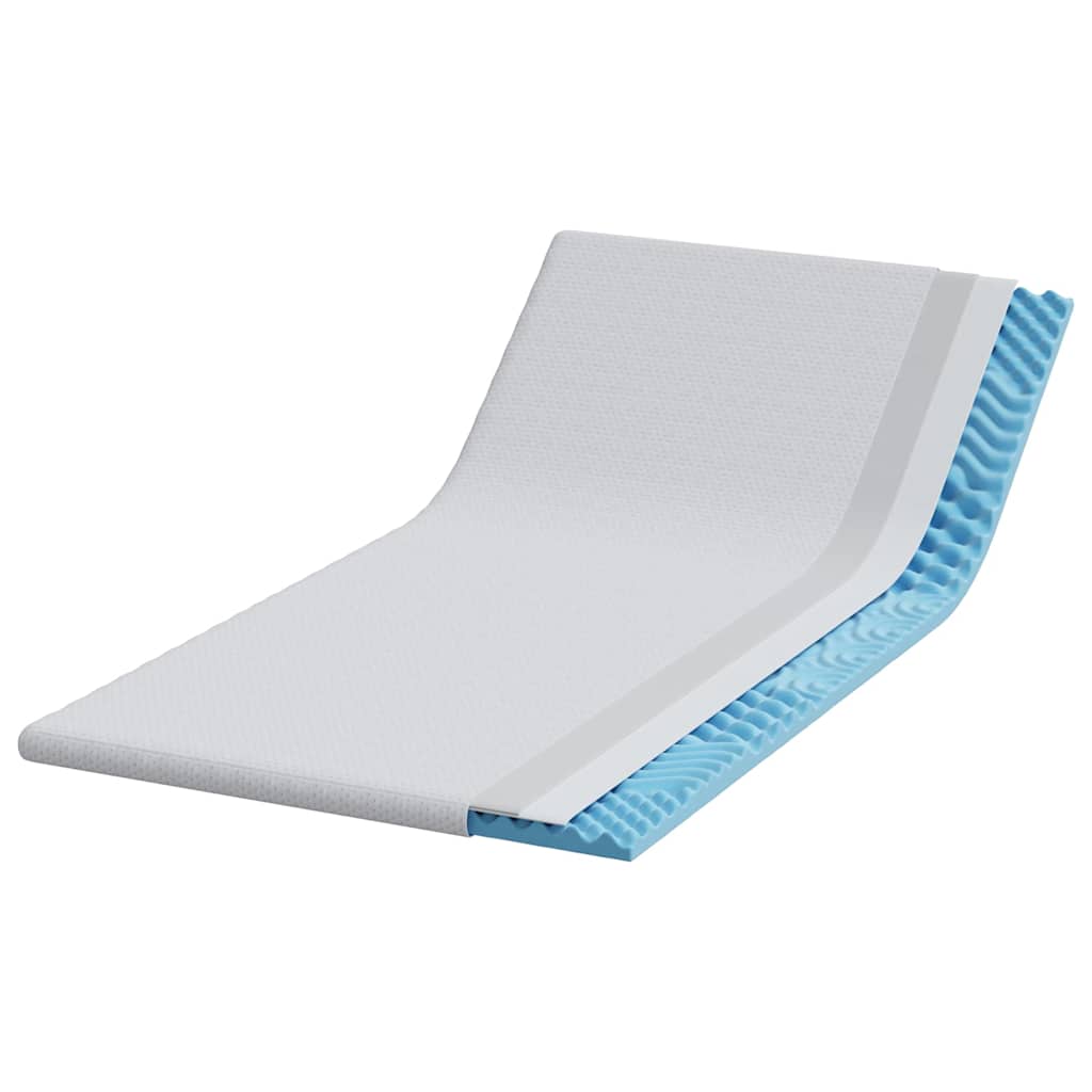 vidaXL Nakładka na materac Biały 90 x 200 cm Tkanina jacquard