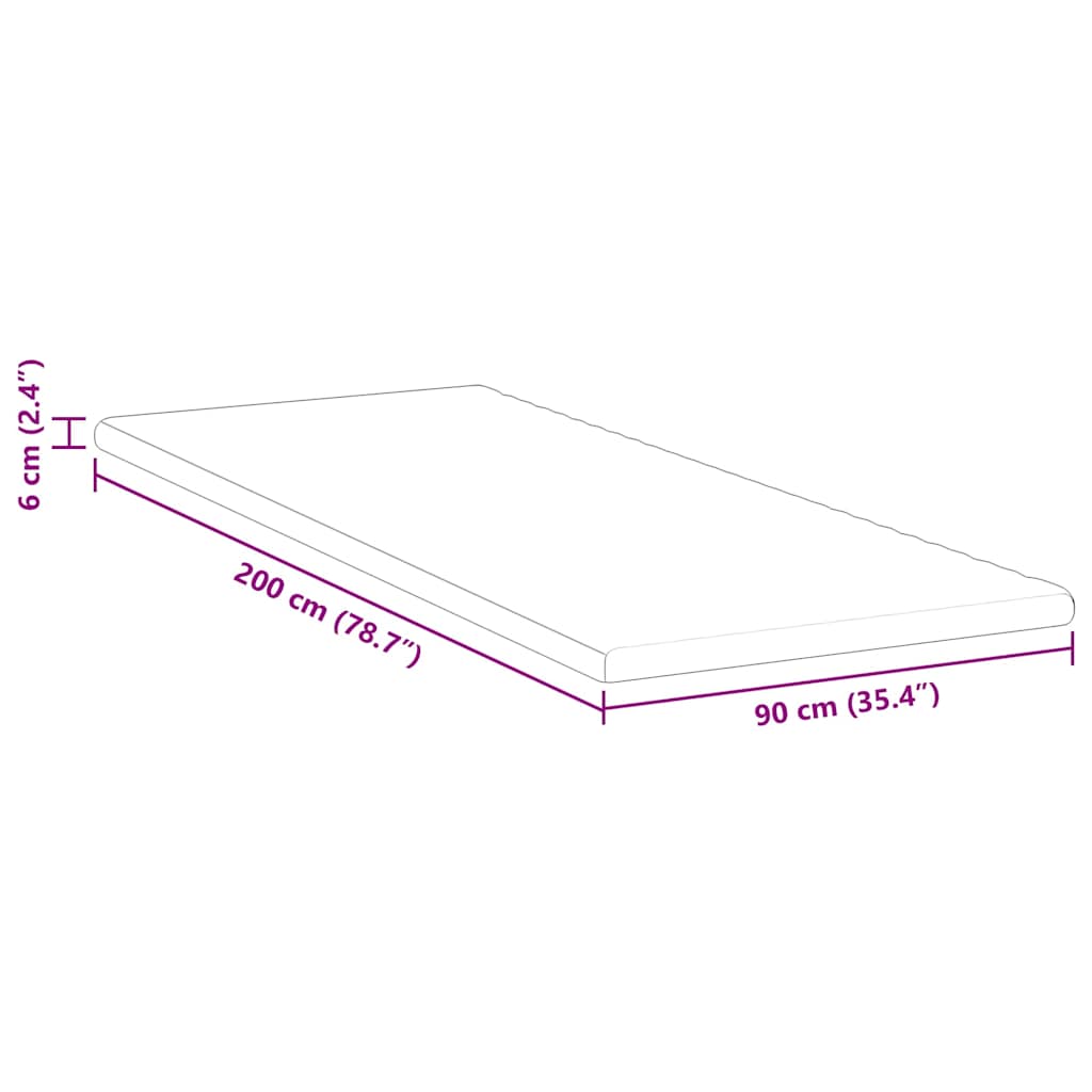 vidaXL Nakładka na materac Biały 90 x 200 cm Tkanina jacquard
