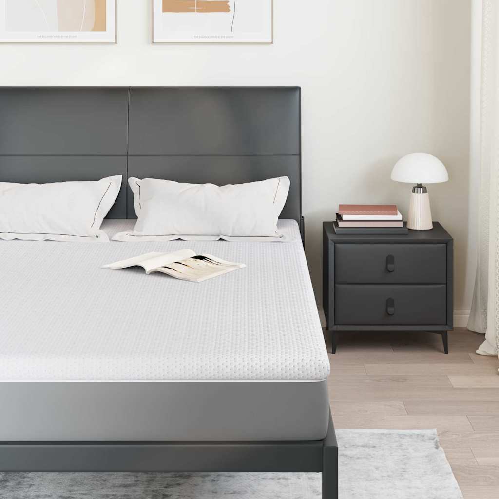 vidaXL Nakładka na materac Biały 140 x 190 cm Tkanina jacquard