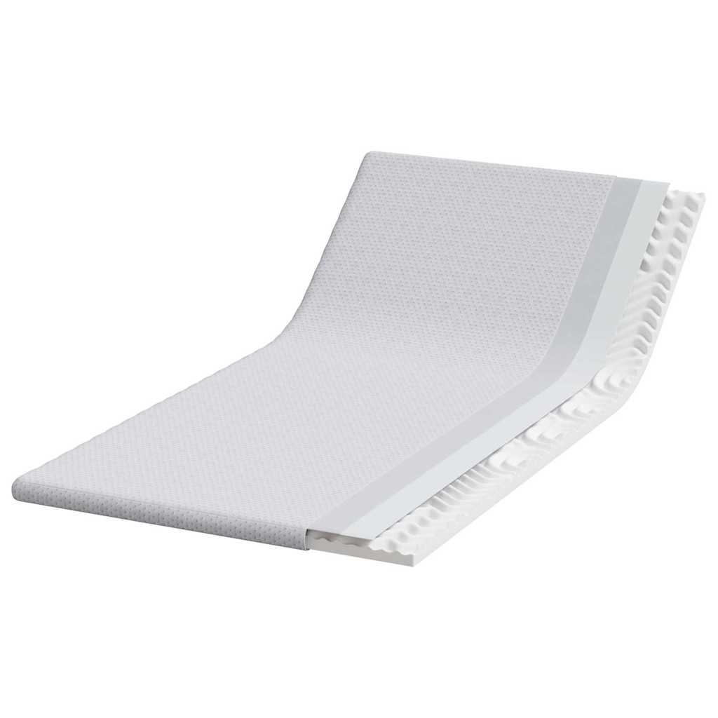 vidaXL Nakładka na materac Biały 120 x 200 cm Tkanina jacquard
