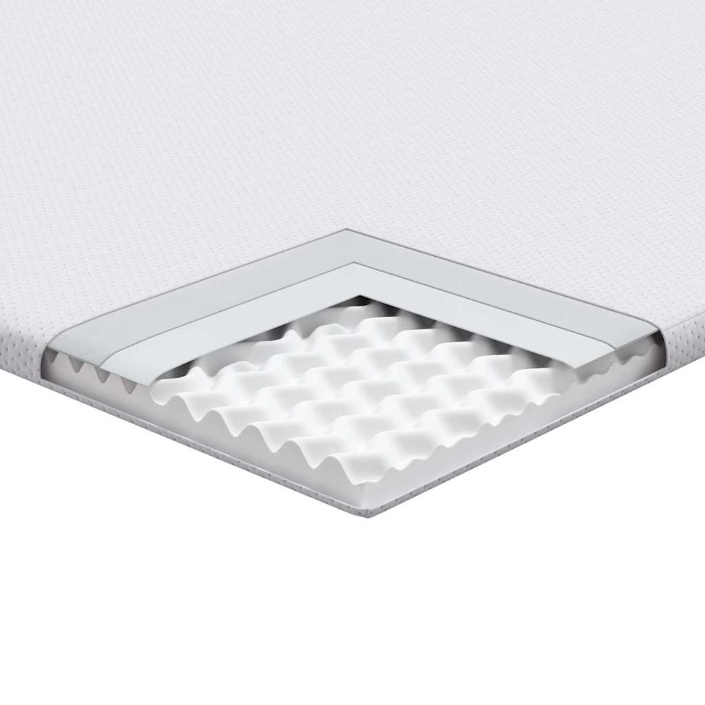 vidaXL Nakładka na materac Biały 160 x 200 cm Tkanina jacquard