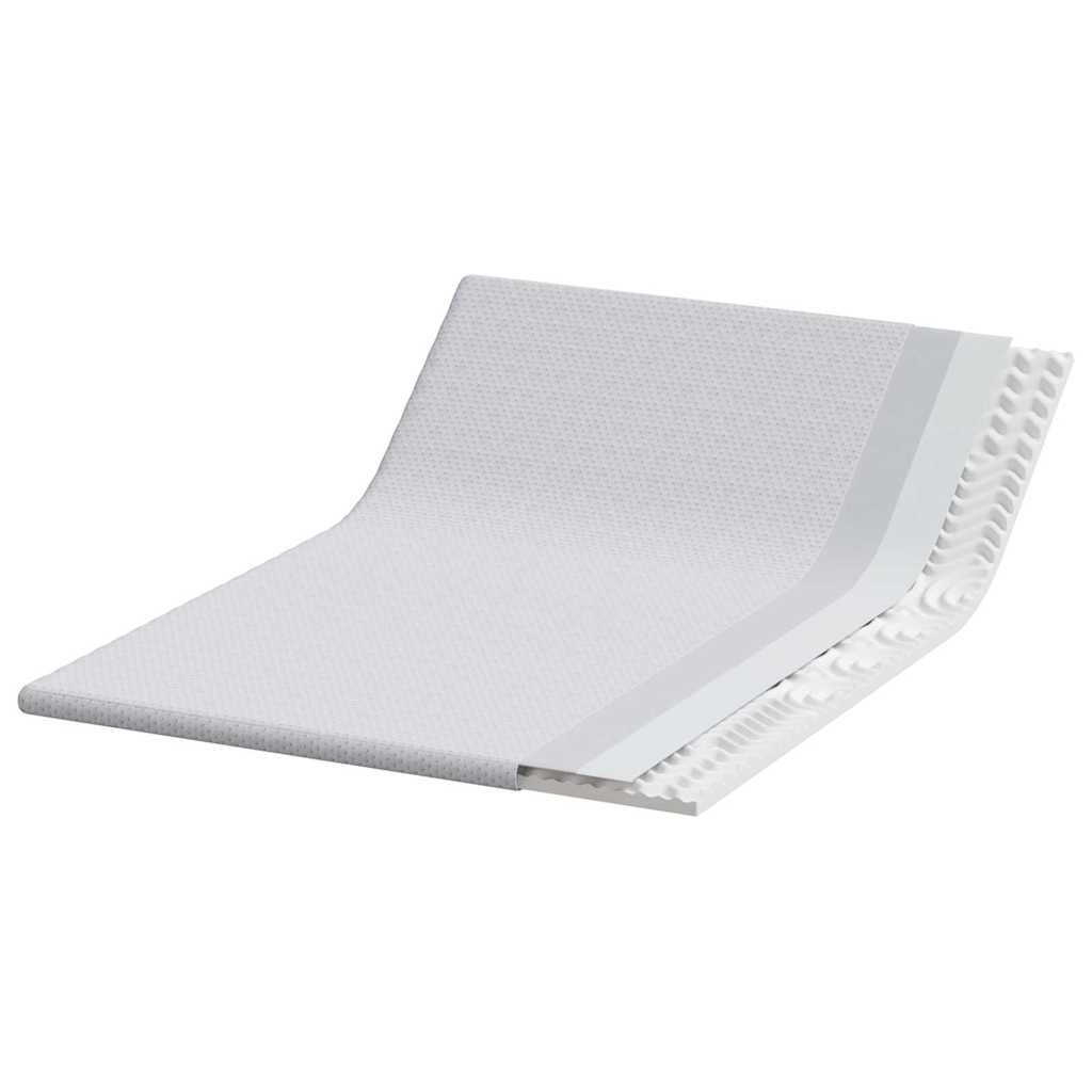 vidaXL Nakładka na materac Biały 160 x 200 cm Tkanina jacquard