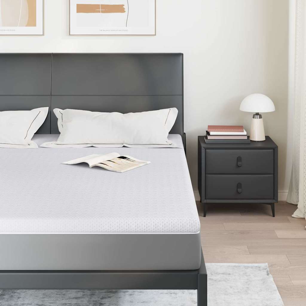 vidaXL Nakładka na materac Biały 180 x 200 cm Tkanina jacquard