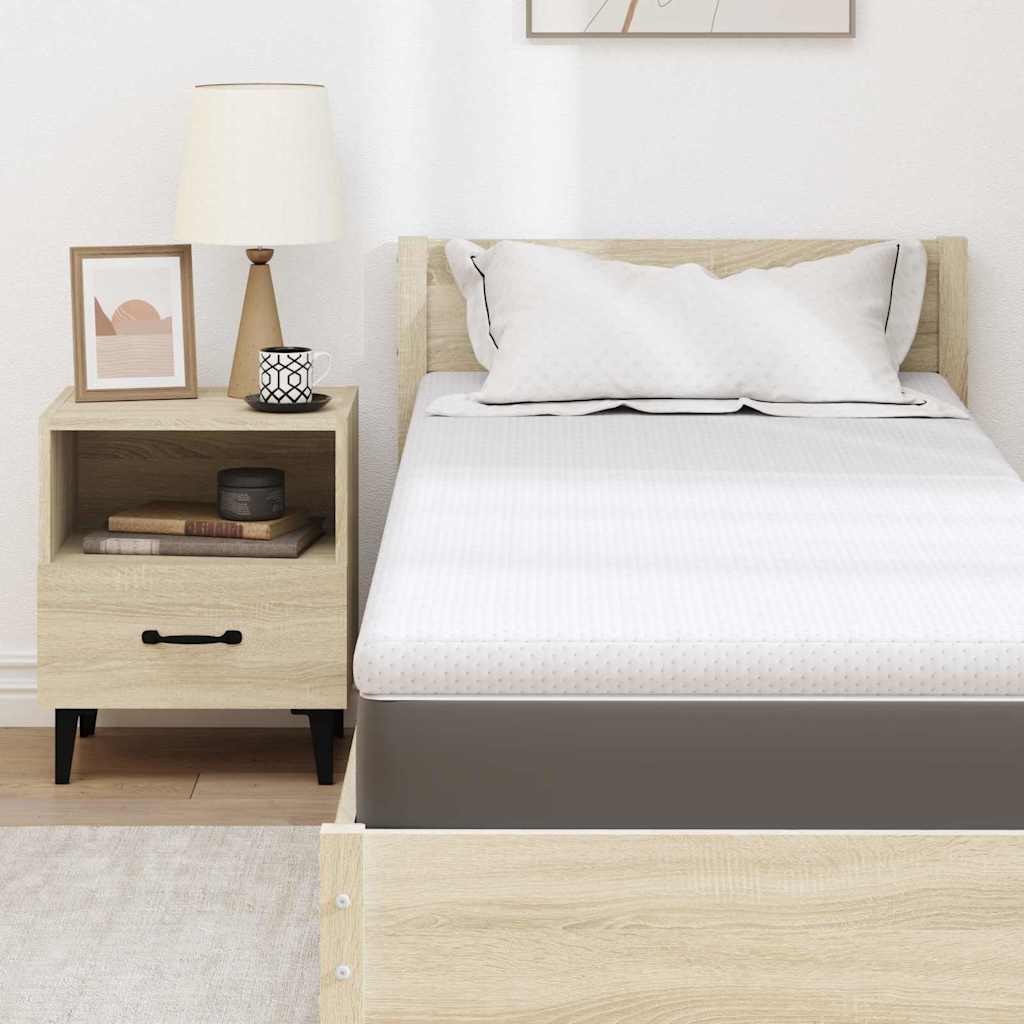 vidaXL Nakładka na materac Biały 70 x 200 cm Tkanina jacquard