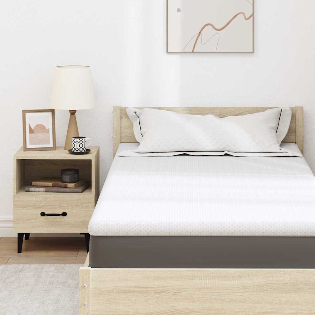vidaXL Nakładka na materac Biały 90 x 190 cm Tkanina jacquard