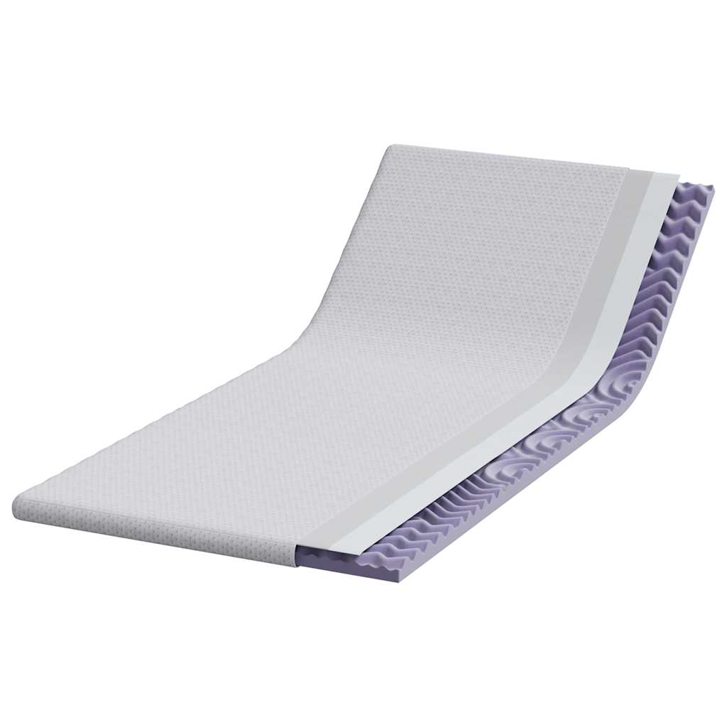 vidaXL Nakładka na materac Biały 90 x 190 cm Tkanina jacquard