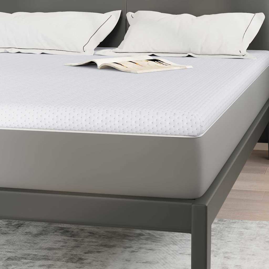 vidaXL Nakładka na materac Biały 160 x 200 cm Tkanina jacquard