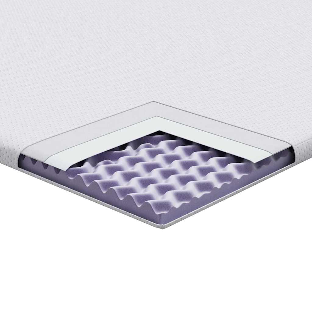 vidaXL Nakładka na materac Biały 200 x 200 cm Tkanina jacquard