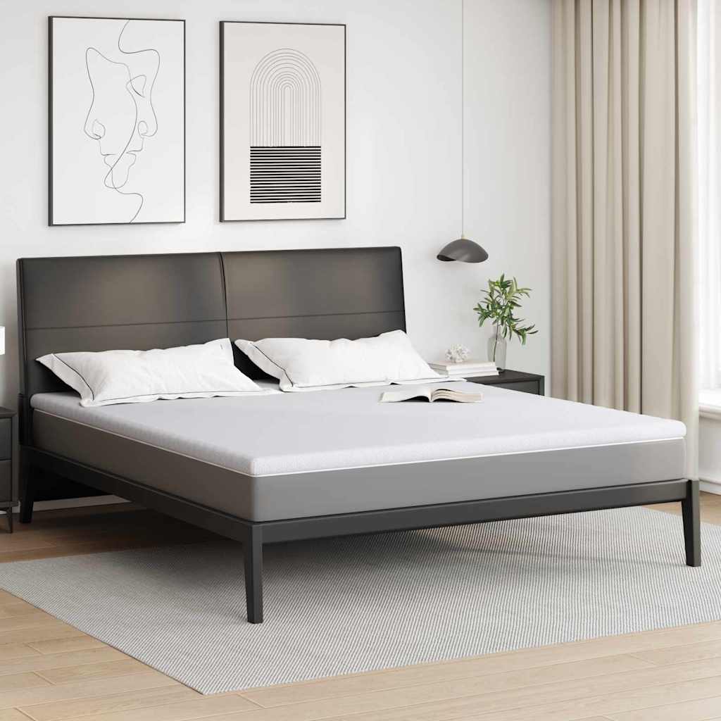 vidaXL Nakładka na materac Biały 200 x 200 cm Tkanina jacquard
