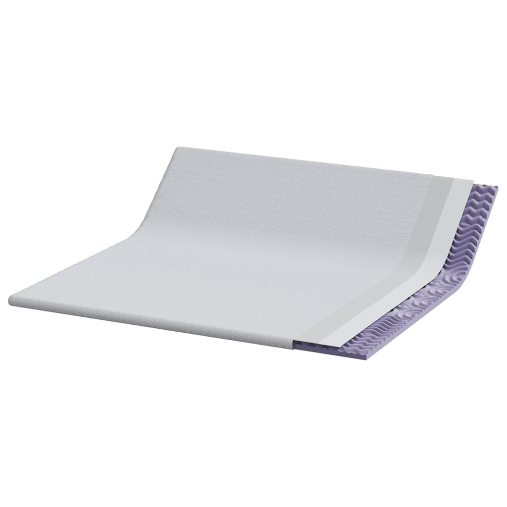 vidaXL Nakładka na materac Biały 200 x 200 cm Tkanina jacquard