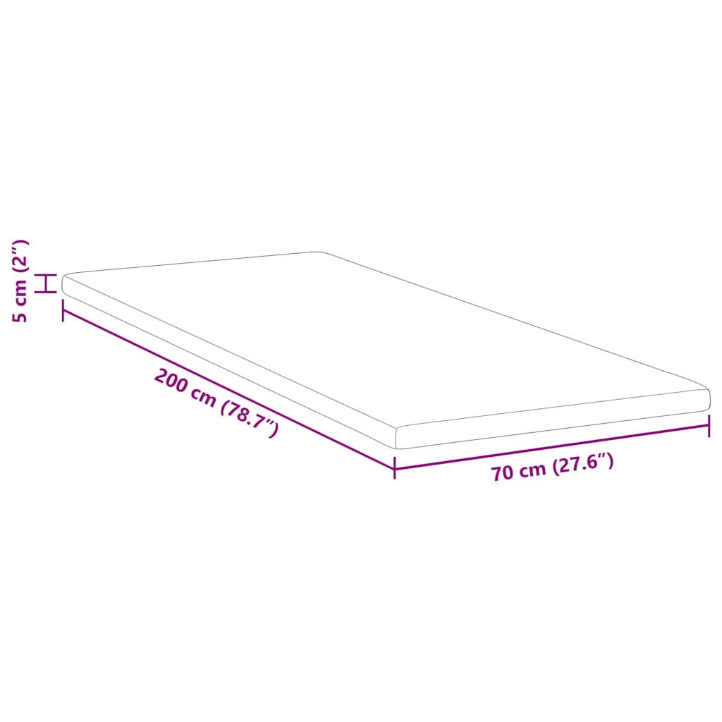 vidaXL Materac topper z pianki pamięciowej 70 x 200 cm Thick Miękki
