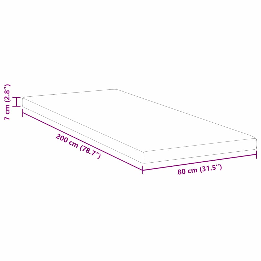 vidaXL Materac topper z pianki pamięciowej 80 x 200 cm Thick Miękki