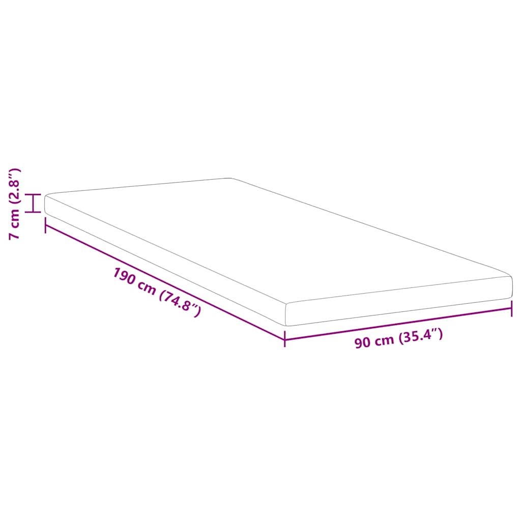 vidaXL Materac topper z pianki pamięciowej 90 x 190 cm Thick Miękki