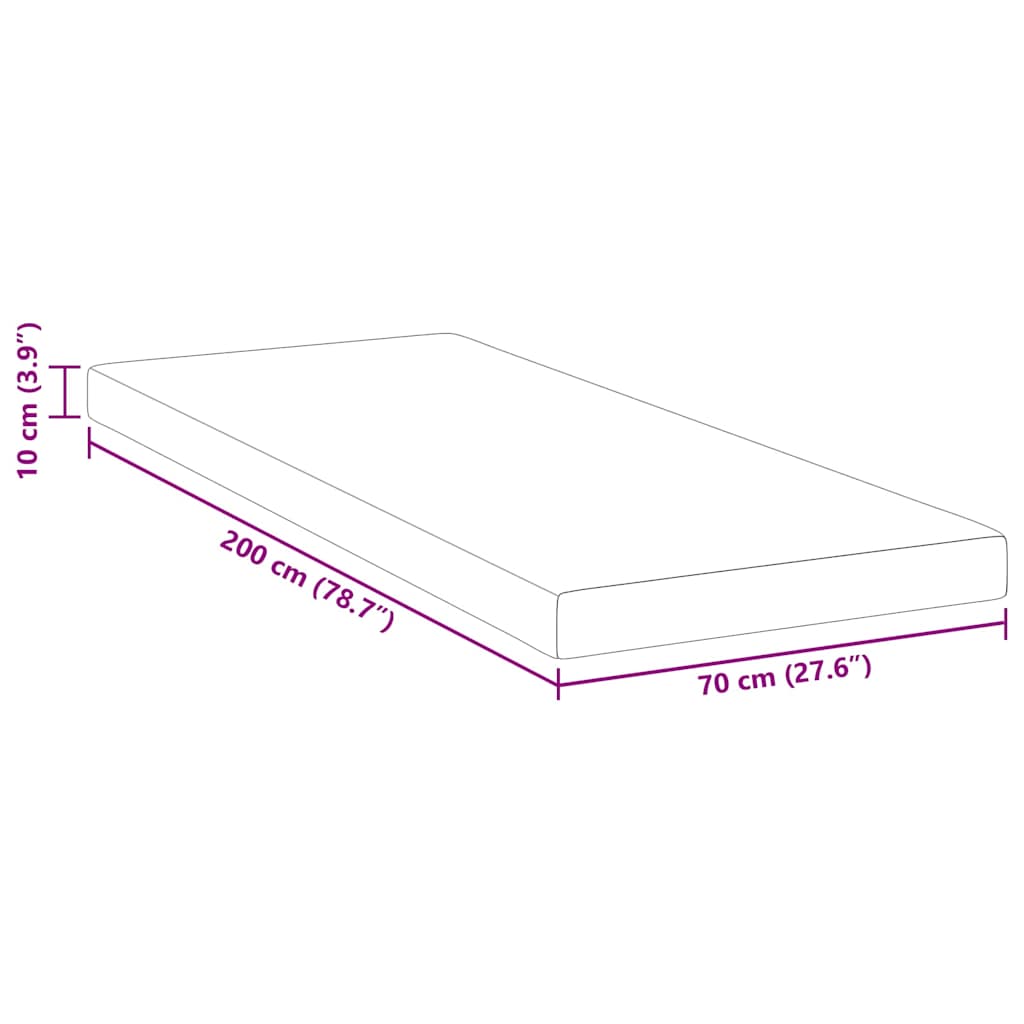 vidaXL Materac topper z pianki pamięciowej 70 x 200 cm Thick Miękki