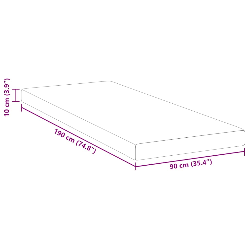 vidaXL Materac topper z pianki pamięciowej 90 x 190 cm Thick Miękki
