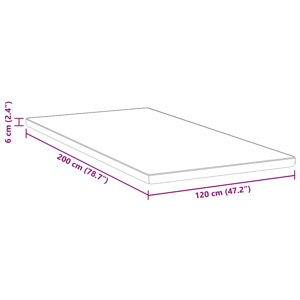 vidaXL Nakładka na materac Biały 120 x 200 cm Tkanina żakardowa