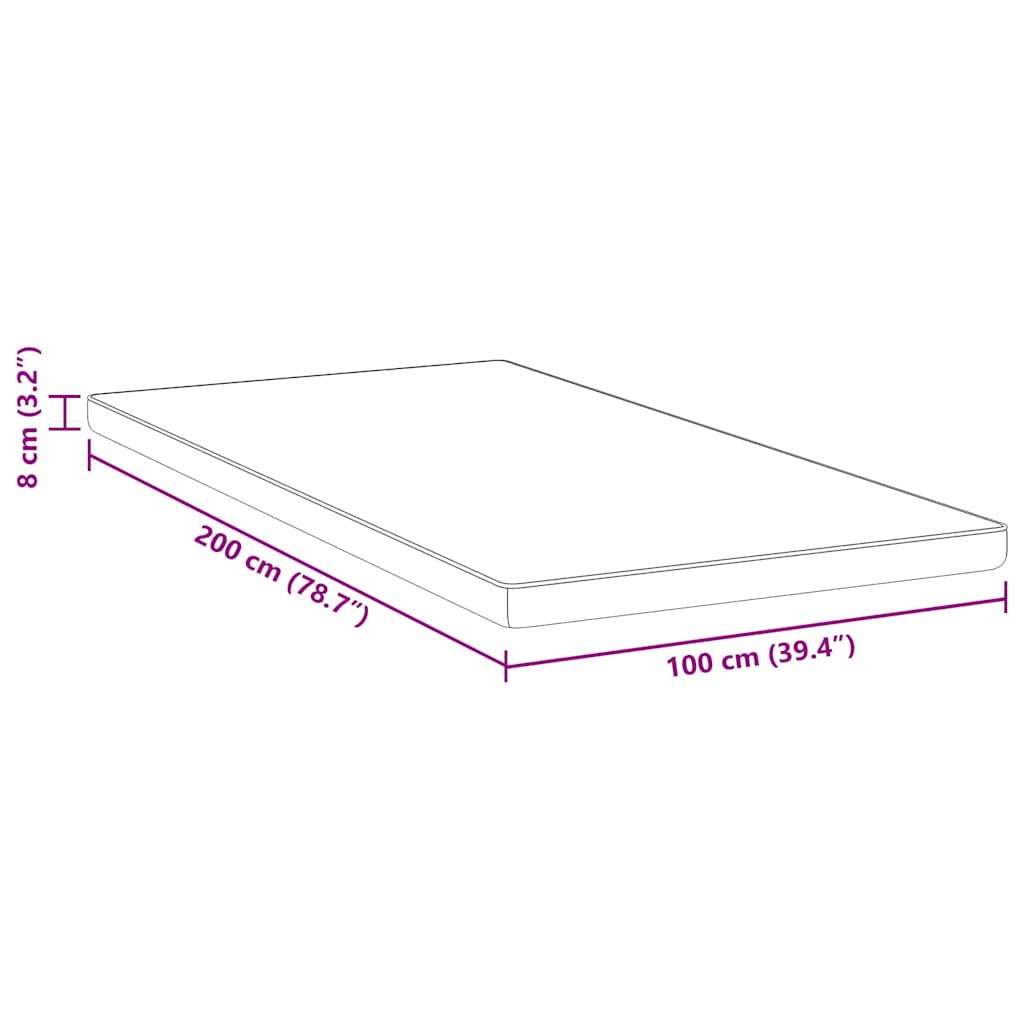 vidaXL Nakładka na materac Biały 100 x 200 cm Tkanina żakardowa