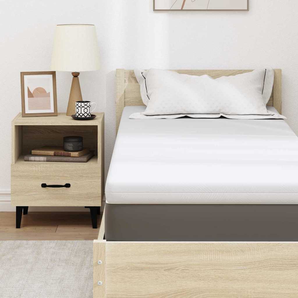 vidaXL Nakładka na materac Biały 80 x 200 cm Tkanina żakardowa