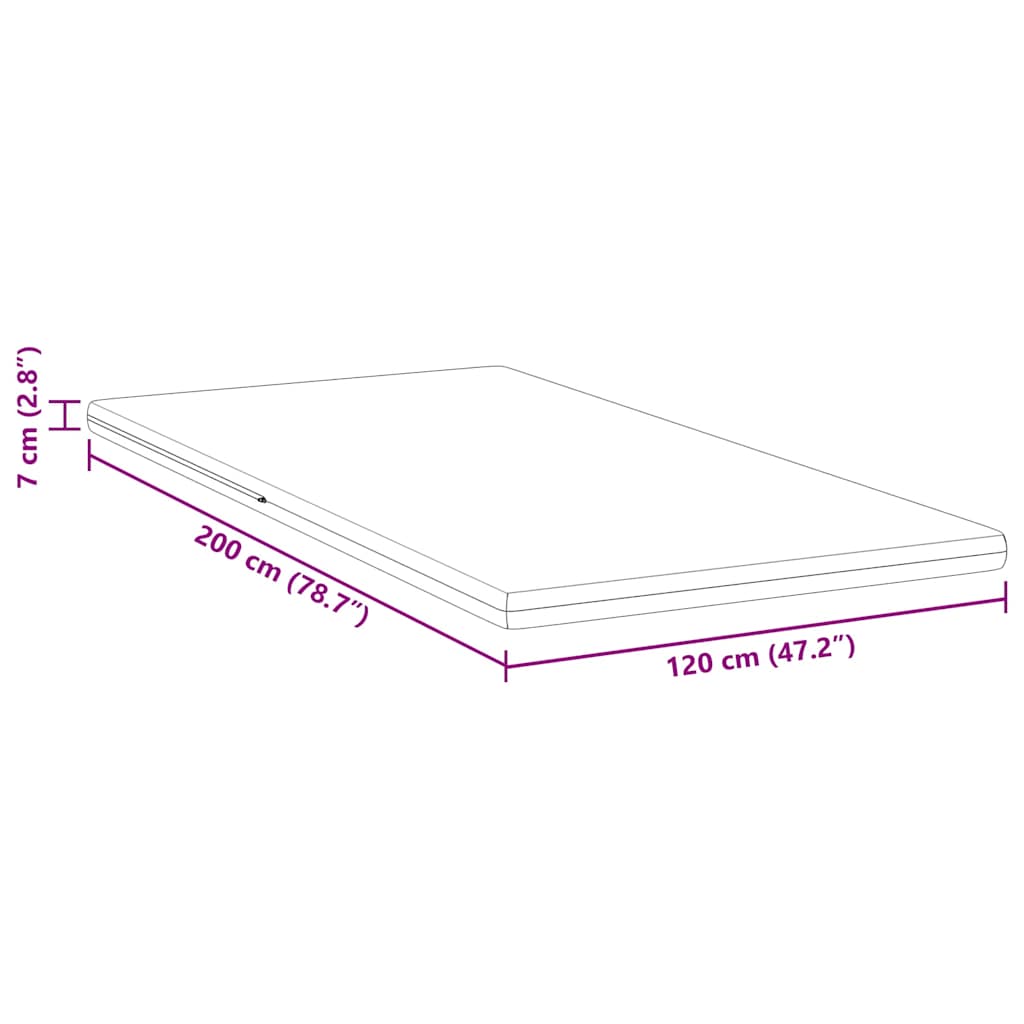 vidaXL Nakładka na materac Biały 120 x 200 cm Tkanina żakardowa