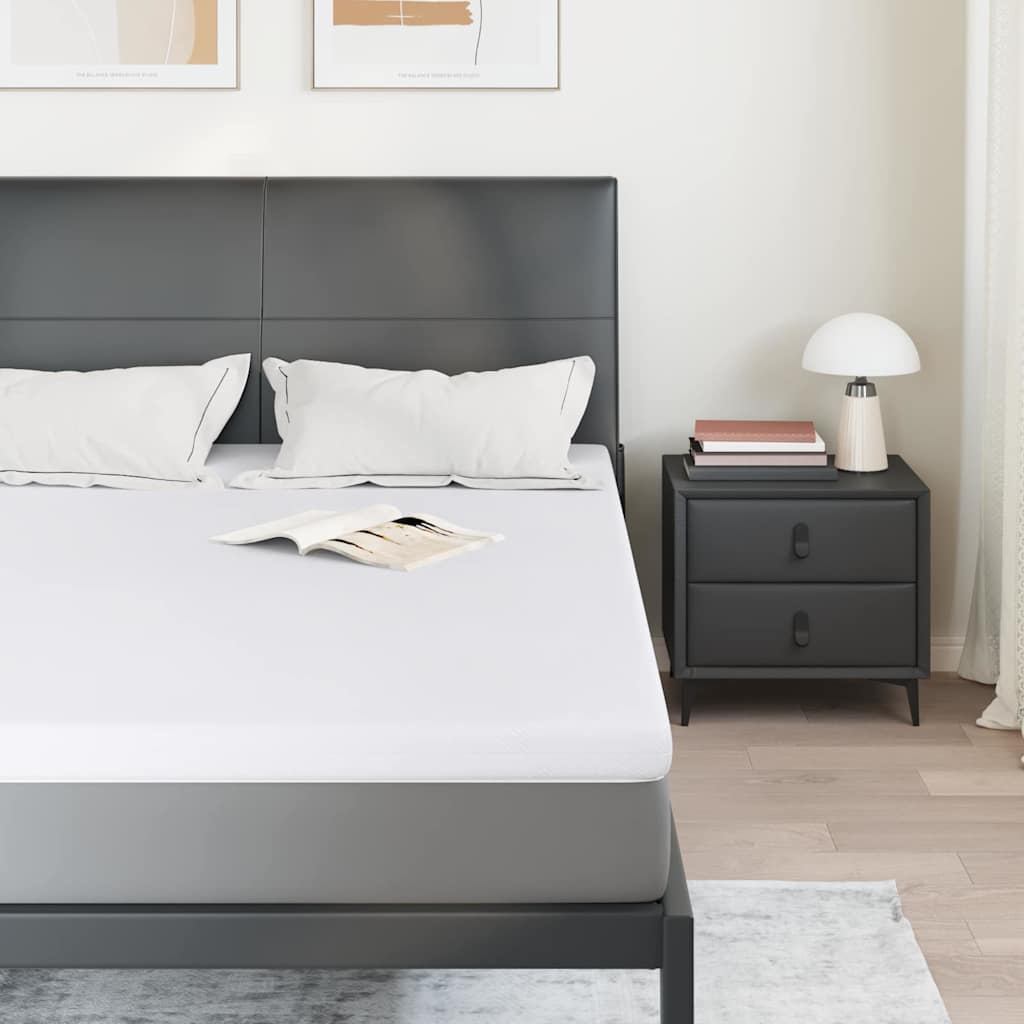 vidaXL Nakładka na materac Biały 140 x 190 cm Tkanina żakardowa