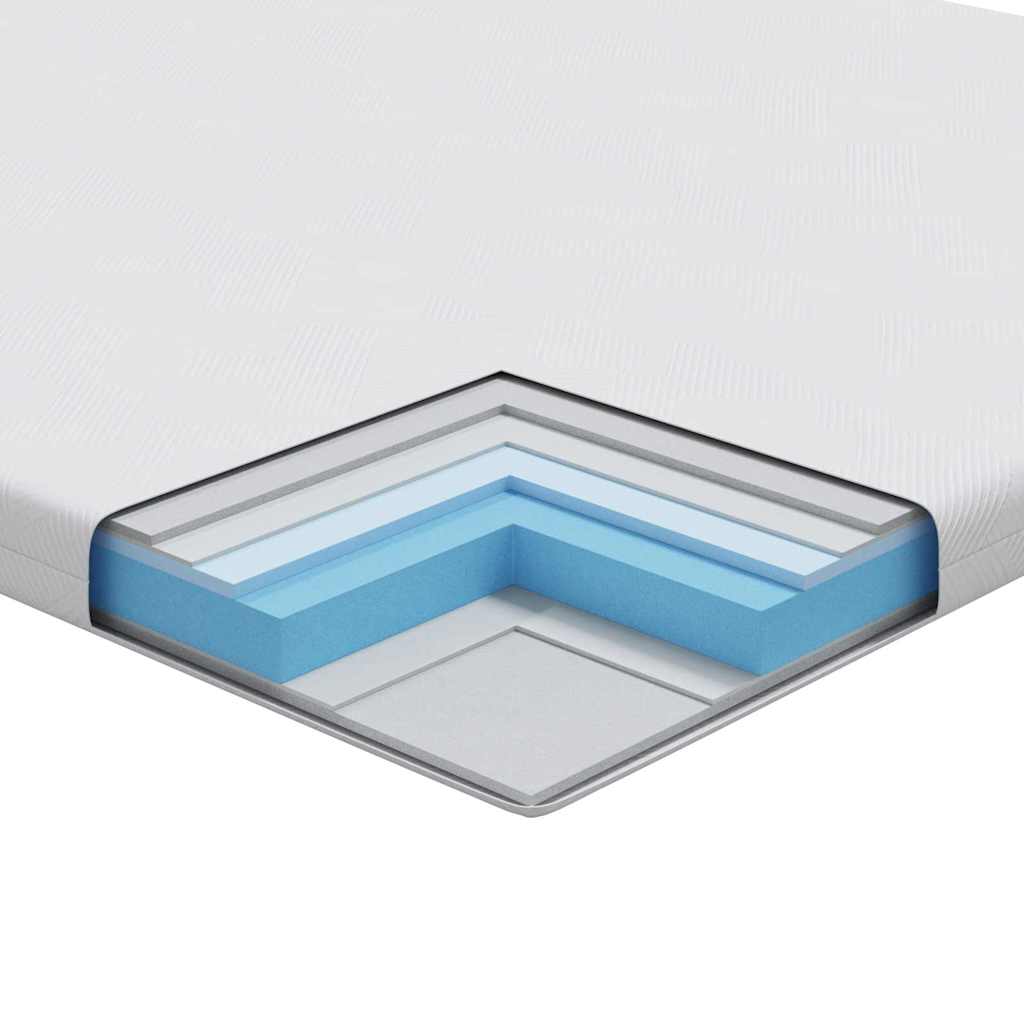 vidaXL Nakładka na materac Biały 140 x 200 cm Tkanina żakardowa