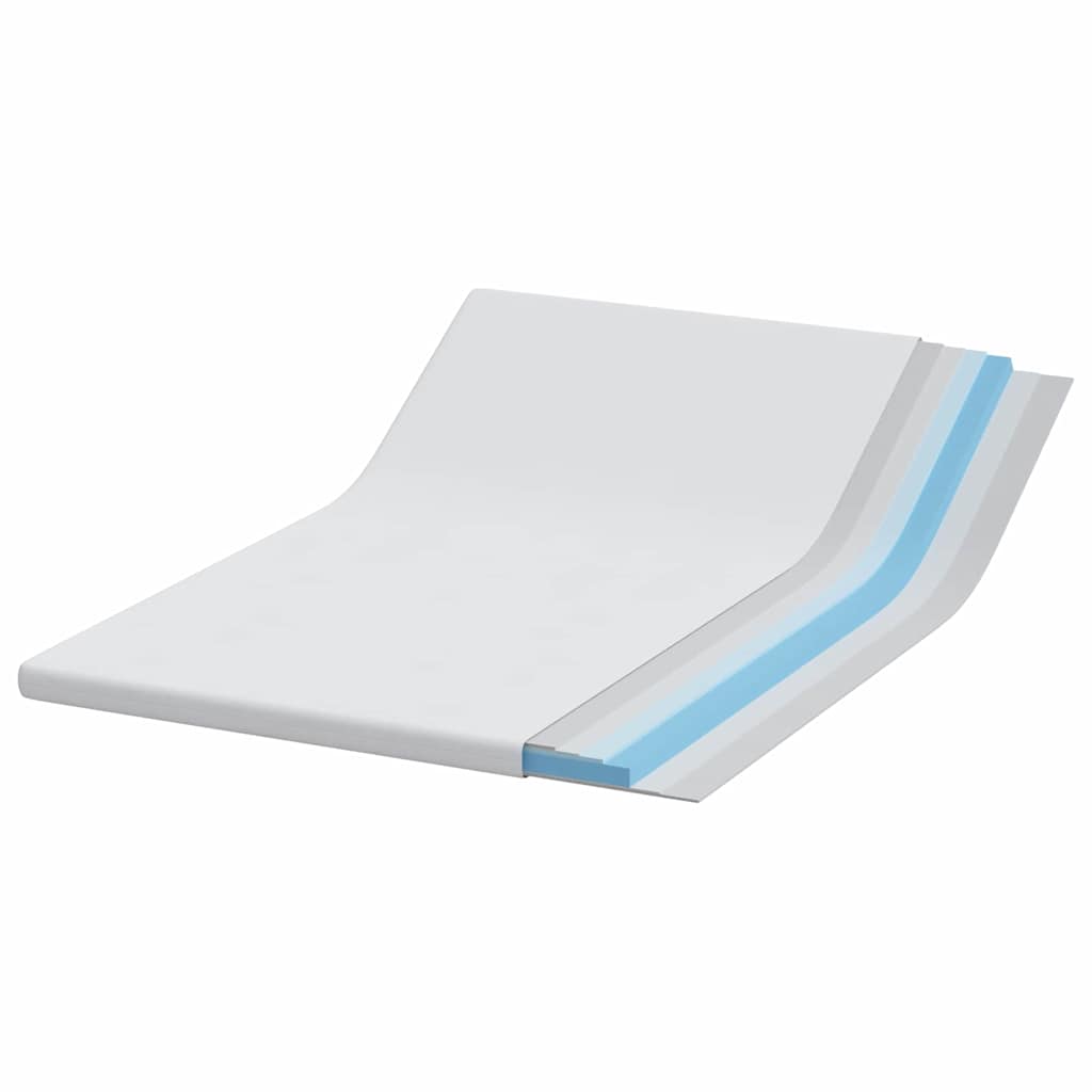 vidaXL Nakładka na materac Biały 160 x 200 cm Tkanina żakardowa