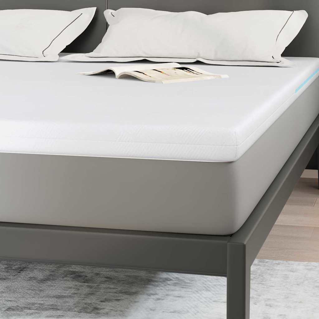 vidaXL Nakładka na materac Biały 200 x 200 cm Tkanina żakardowa