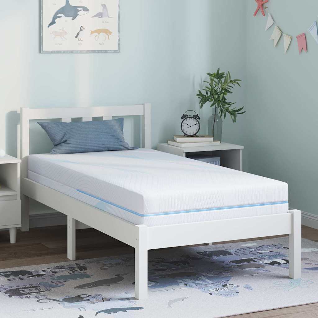 vidaXL Materac Biały 80 x 160 cm Tkanina żakardowa