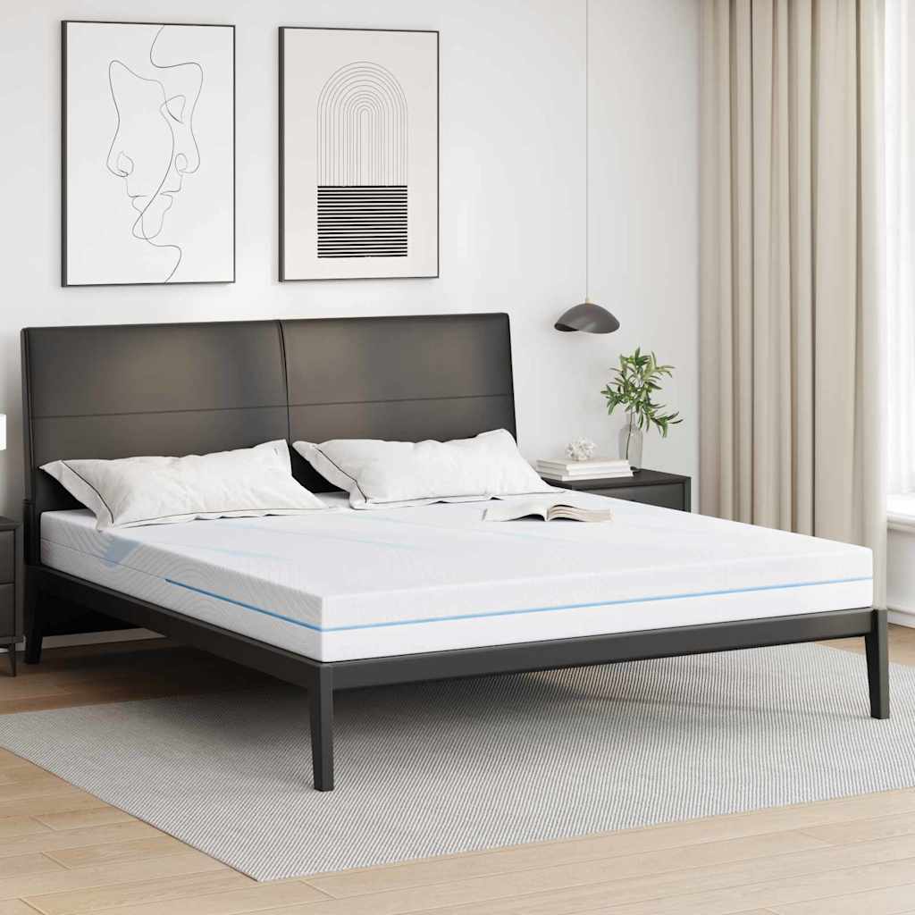 vidaXL Materac Biały 200 x 200 cm Tkanina żakardowa