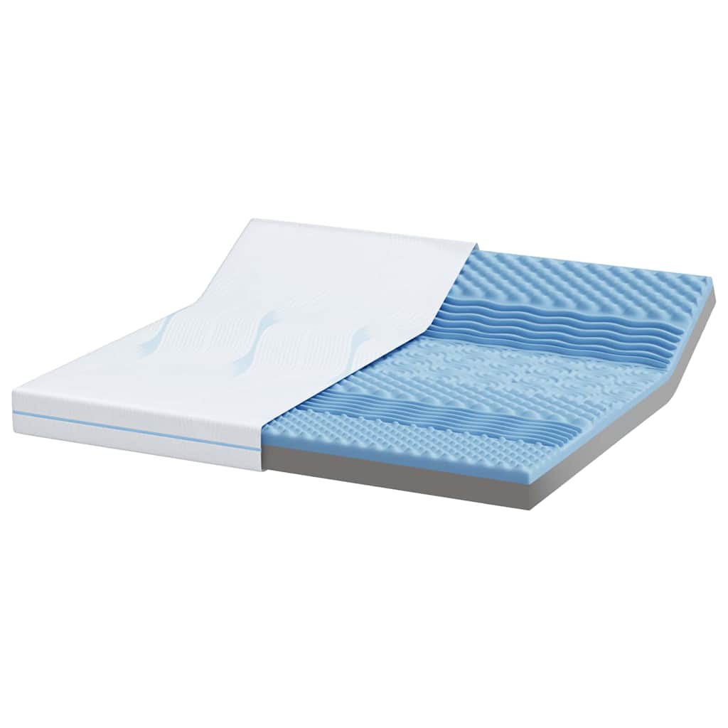 vidaXL Materac Biały 200 x 200 cm Tkanina żakardowa