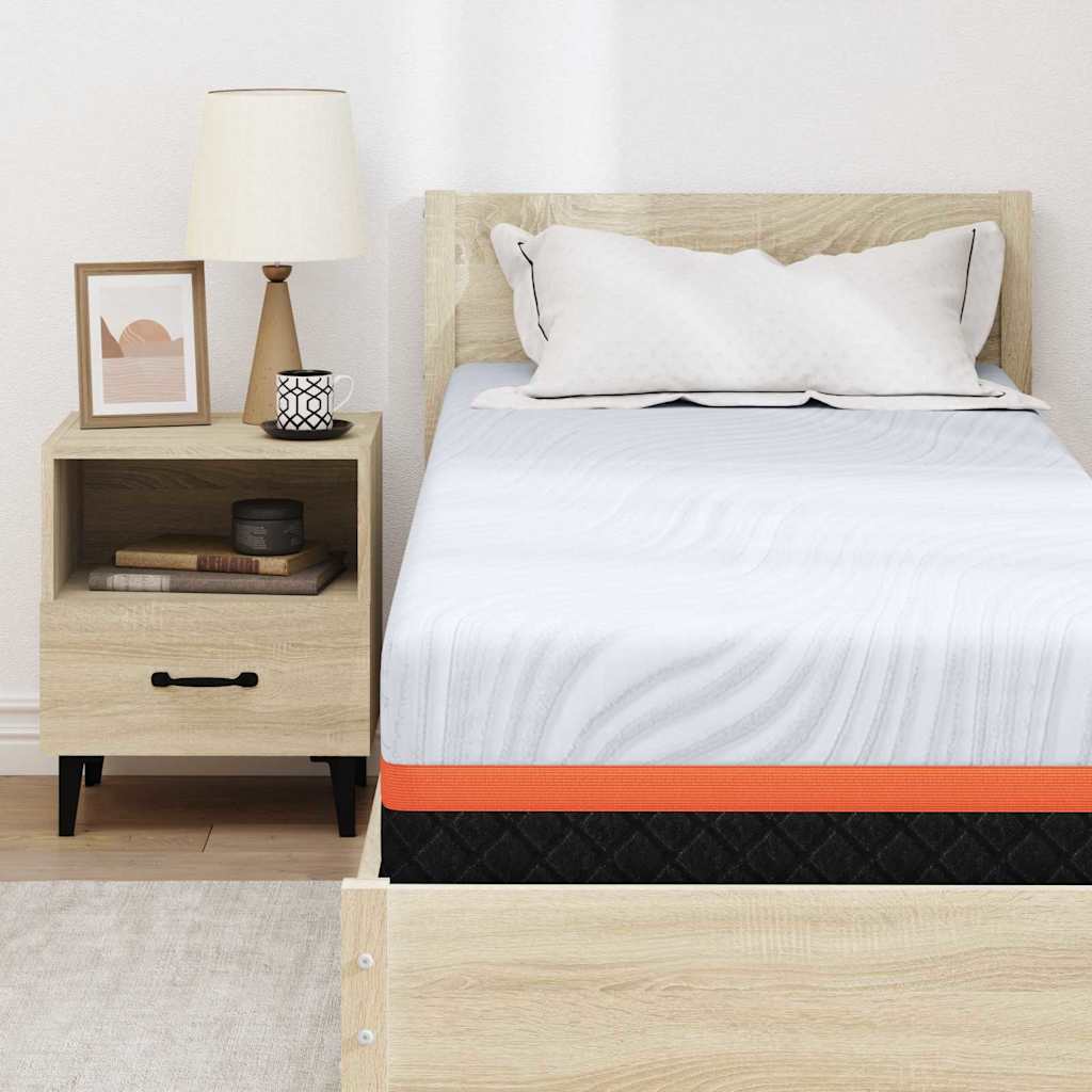 vidaXL Materac Biały i szary 80 x 200 cm Tkanina żakardowa