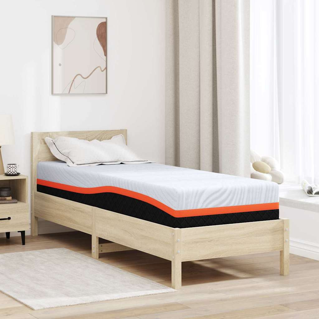 vidaXL Materac Biały i szary 80 x 200 cm Tkanina żakardowa