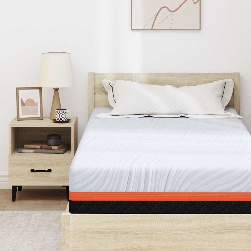 vidaXL Materac Biały i szary 100 x 200 cm Tkanina żakardowa
