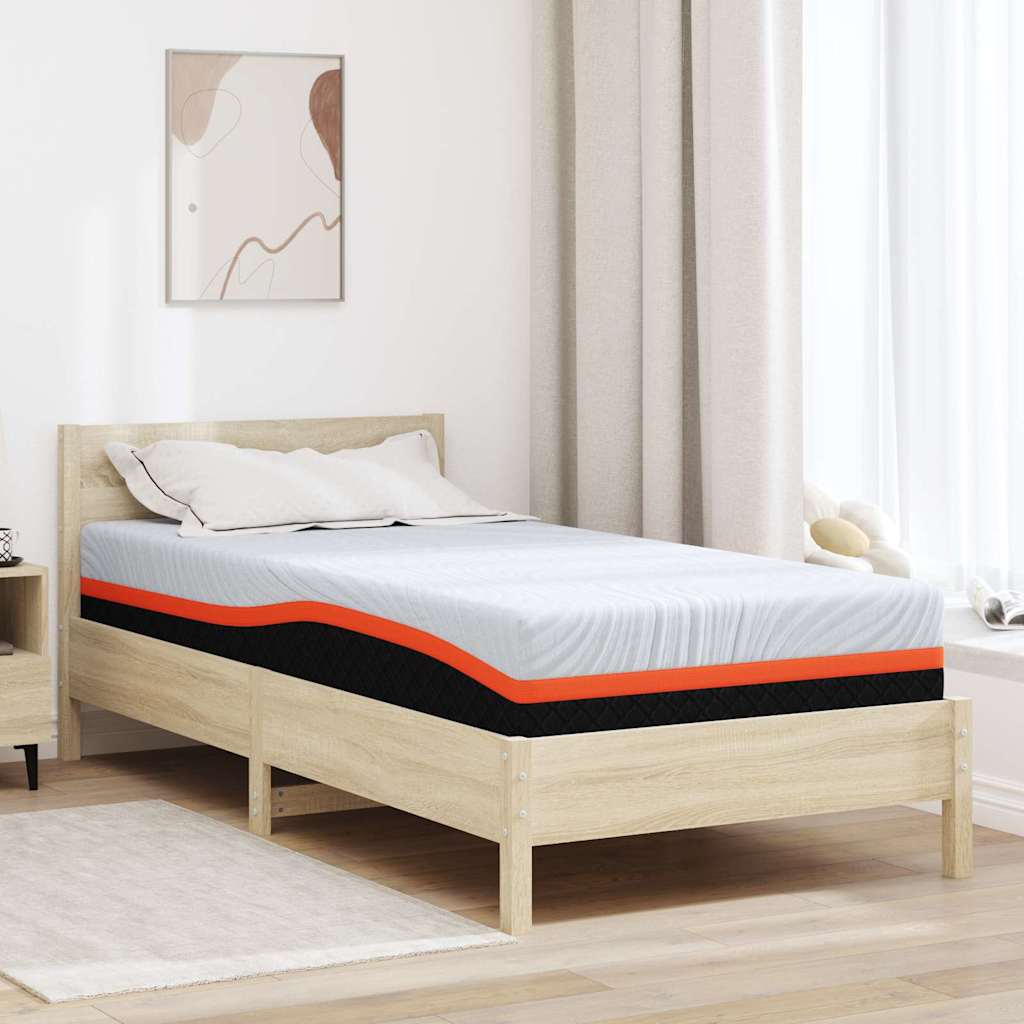 vidaXL Materac Biały i szary 100 x 200 cm Tkanina żakardowa