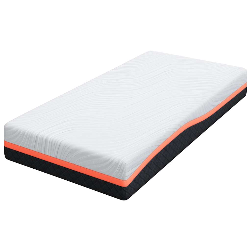 vidaXL Materac Biały i szary 100 x 200 cm Tkanina żakardowa