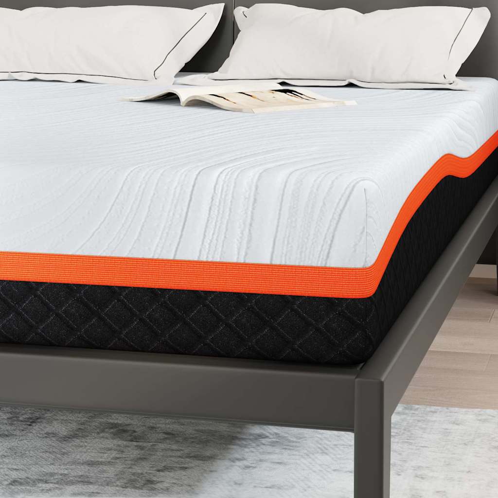 vidaXL Materac Biały i szary 140 x 190 cm Tkanina żakardowa