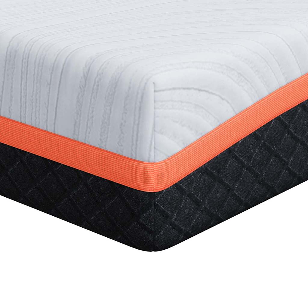 vidaXL Materac Biały i szary 140 x 200 cm Tkanina żakardowa