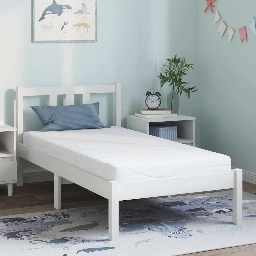 vidaXL Materac Biały 80 x 160 cm Tkanina żakardowa