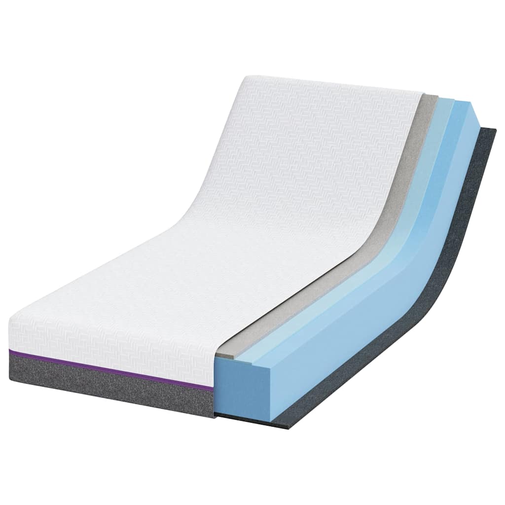 vidaXL Materac z pianki memory Średni 80 x 160 cm 16 cm Biały i szary