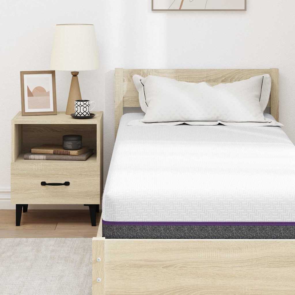 vidaXL Materac z pianki memory Średni 80 x 200 cm 16 cm Biały i szary