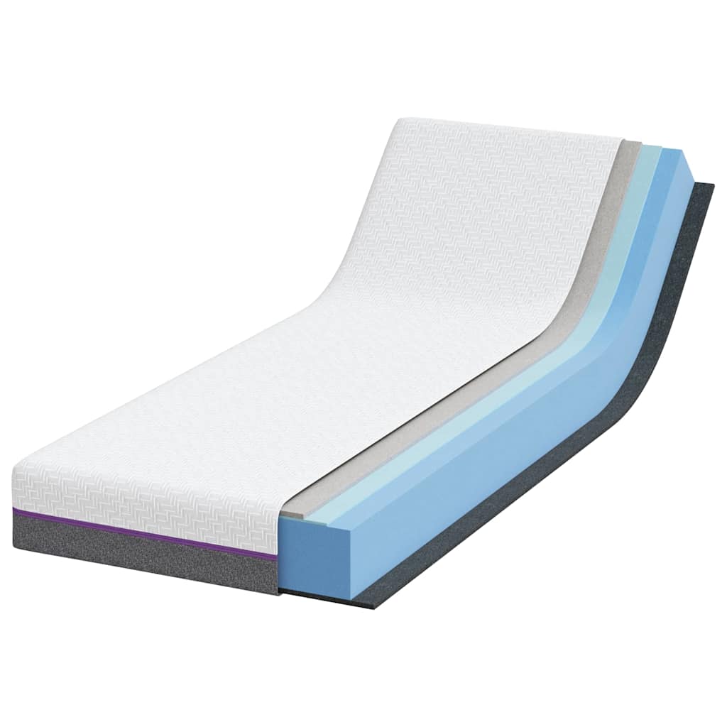 vidaXL Materac z pianki memory Średni 80 x 200 cm 16 cm Biały i szary