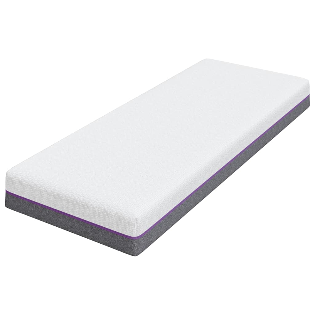 vidaXL Materac z pianki memory Średni 80 x 200 cm 16 cm Biały i szary