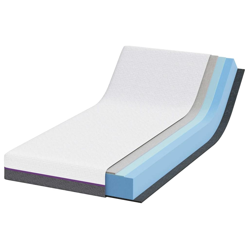 vidaXL Materac z pianki memory Średni 100 x 200 cm 16 cm Biały i szary