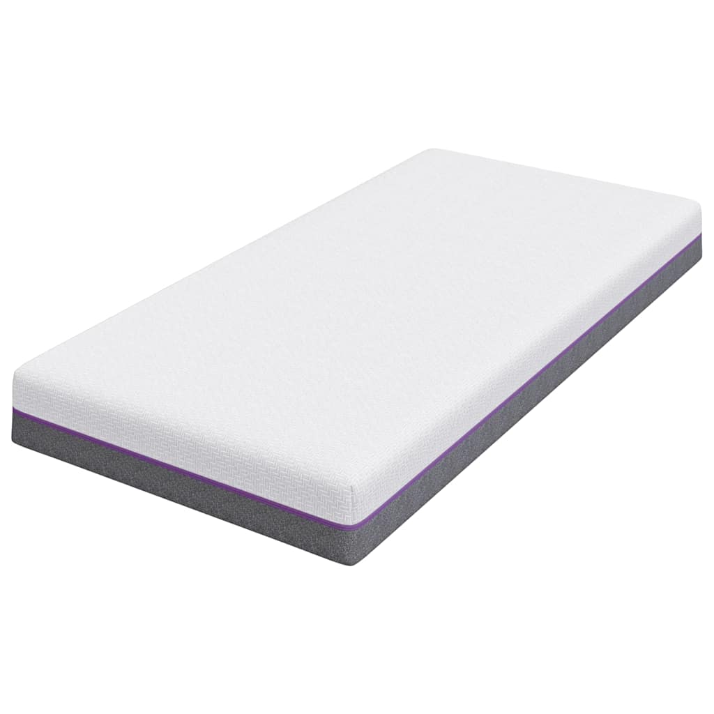 vidaXL Materac z pianki memory Średni 100 x 200 cm 16 cm Biały i szary