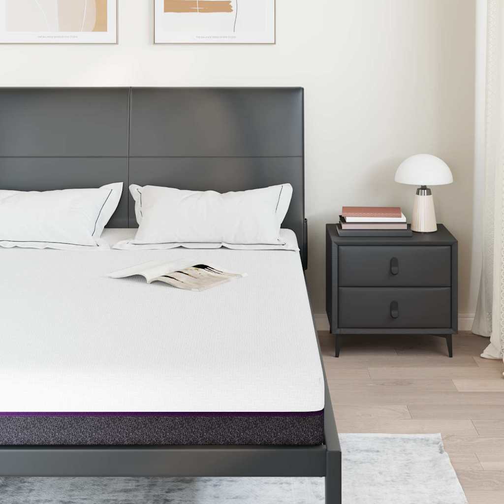 vidaXL Materac z pianki memory Średni 140 x 200 cm 16 cm Biały i szary